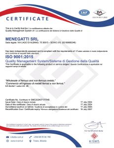 Certificato ISO 9001